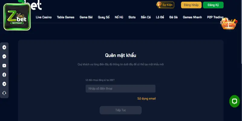 Một số lỗi thường thấy khi login tài khoản ZBET